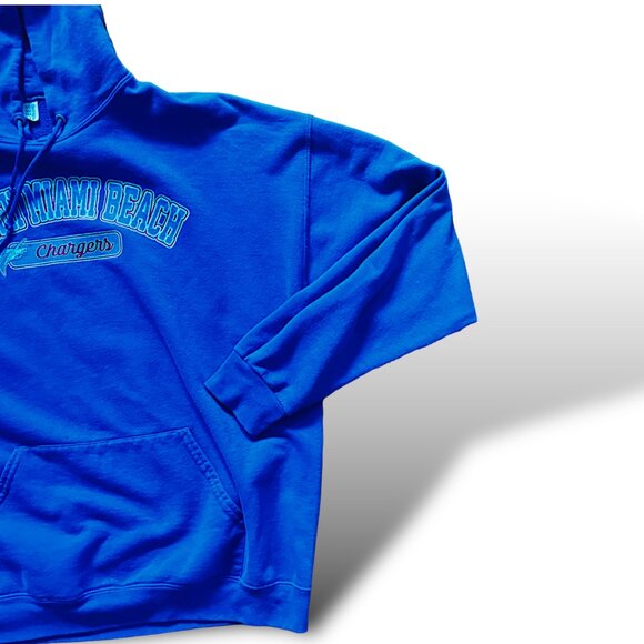 Vibrant Blue Hoodie with North Miami Beach Chargers Graphic - Size Large - Picture 9 of 13